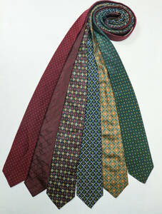 B143/Christian Dior/ Christian Dior / Italy made / silk necktie /6 pcs set / set sale /. bargain /