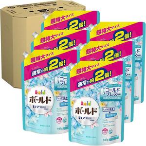 詰め替え 945g×6袋 ボールド 洗濯洗剤 液体 フレッシュフラワーサボン 詰め替え 945g×6[ケース販売]