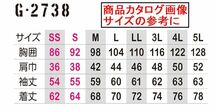 6-3/2　2枚組　Lサイズ　C(0 ホワイト　G-2738　グラディエーター　GLADIATOR　長袖ポロシャツ　日本製ニオイクリア消臭糸使用　作業着_画像6