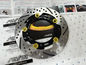 モンキー125 GROM DAX125 C125 サンスター フローティングディスク　未使用展示品　黒インナー/ゴールドピン