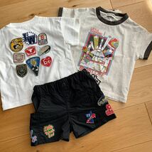 ハーフパンツ ショートパンツ 半袖Tシャツ 上下セット リトルウィークエンド_画像2