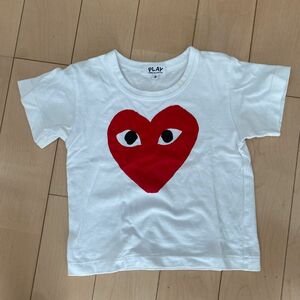 プレイコムデギャルソン COMME des GARCONS 半袖Tシャツ キッズ ホワイト 半袖 PLAY サイズ2 正規品