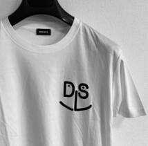 定価10,780円DIESELディーゼルT-DIEGO-PKT-55スーピマコットンDSLロゴスマイル TシャツWHITE joggKROOLEYprojectグレンマーティンス_画像3