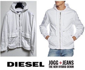 定価52,800円完売DIESELディーゼルJ-DAN-NE.joggジーンズ/フーデットマウンテンパーカー00SNJV0684U/WHITE KROOLEYTHOMMERSTRUKT