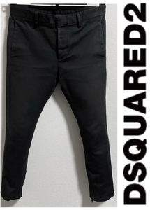 DSQUARED2ディースクエアードS71KB0019 コットンストレッチ スリムテーパード WASH加工 パンツ42 tidybikerSKATER