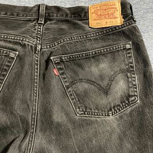 00s Levi's 501 ブラック デニムパンツ 表記 W38 L32 カナダ製　ビンテージ 90年代 リーバイス ジーンズ 黒 CANADA製　ヴィンテージ 90s