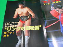 【プロレス ポスター 1】『IWGP優勝者 アントニオ猪木＆マイティ井上』別冊エキサイティングプロレス 昭和58年9月号別冊付録 送料：230円_画像2