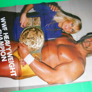 【プロレス ポスター 9】『ハルク・ホーガン＆リンダ』WWFヘビー級チャンピオン デラックスプロレス 昭和59年4月号付録 送料：230円の画像2