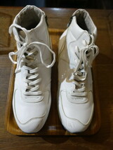 The Viridi-anne 16SS Mid Cut Sneakers WHITE レザー　スニーカー　サイドジップ　ステアレザー_画像1