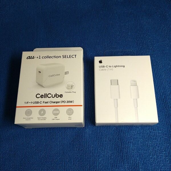 CellCube 1ポートUSB-C Fast Charger、Apple Type-C to Lightningケーブル
