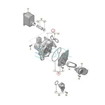 VW ゴルフ7 5G1 BQ1 BE1 BE2 BA5 BV5 ウォーターポンプ サーモスタットハウジングASSY ガスケット付 06L121012L 06L121012A 06L121005A_画像7