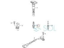 BOSCH スパークプラグ 1本 VW シロッコ 137 138 ポロ 6R 6C シャラン 7N1 7N2 ビートル 5C1 5C7 ダブルプラチナ 06H905611 出荷締切18時_画像2