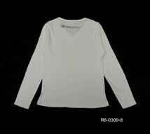 BENO homme // 長袖 テレコストライプ柄 プリント Vネック Tシャツ・カットソー (オフホワイト系) サイズ L_画像2