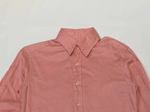 ABAHOUSE アババウス // 長袖 ドゥエボットーニ ピンホール シャツ・ワイシャツ (コーラルピンク系) サイズ 39-M_画像3