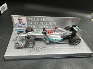 ミニチャンプス pma 1/43 410120107 メルセデス W03 #7 ミハエル・シューマッハ 2012 モナコGP 予選最速タイム