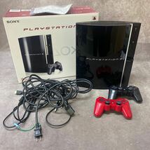 ジャンク PlayStation3 PS3 CECHLOO 本体 80GB コード コントローラー 2点 SONYソニーゲーム機 プレイステーション プレステ 初期_画像1