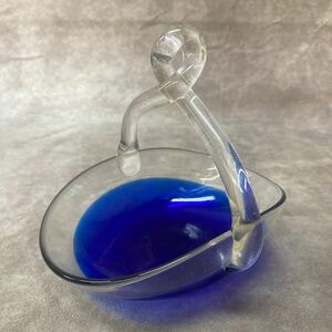 レトロ マルティグラス MULTI GLASS 小物 ガラス製 小物入れ 飾り 置物 インテリア アンティーク ブルー 青 オブジェ