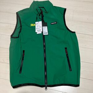 ★新品　未使用　BRIEFING ブリーフィング ゴルフ ベスト 緑　グリーン　Sサイズ　WIND AND SEA ウインドアンドシー　コラボ　定価 35200円