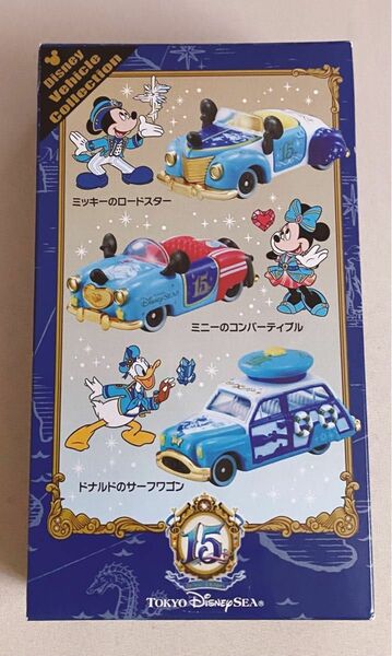 新品 未開封 ディズニー ドナルドトミカ　ミッキー ミニー 東京ディズニーシー15周年　3台セット 