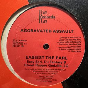 Easy Earl, ・DJ Fantasy B・Street Rapper Godzilla・LG / The Boulevard Brut cw Easiest The Earl [Ray Ray Records RR-001] 未開封 