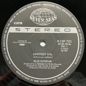 Blue Sunbeam / Sweetest Girl [Seven Seas K13P 701] 国内盤 日本盤 12インチ イタロディスコ ITALO-DISCOの画像3