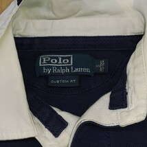 2403054 POLO RALPH LAUREN ポロラルフローレン CUSTOM FIT ロゴ刺繍 白ビッグポニー 半袖ポロシャツ 紺 S 1272742_画像8