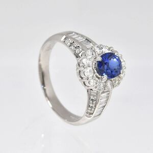 仙台★質★Pt サファイヤリング S1.12ct D0.81ct 6g ★ #12 ダイヤ プラチナ