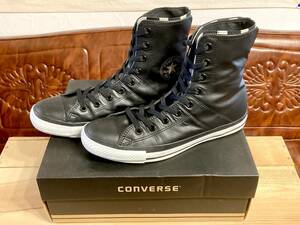 ★☆希少レア!converse ALL STAR EISA SHIN-HI 黒 レザー 9.5 28cm コンバース オールスター ハイカット ブラック ビンテージ 241☆★