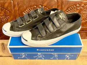 ★☆100周年モデル!レア!converse JACK PURCELL TIDY V-3 黒 9 27.5cm コンバース ジャックパーセル ベルクロ ブラック デッド 242☆★