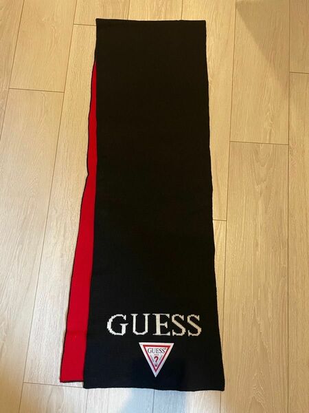 【未使用】GUESS マフラー ブラック