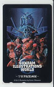 Art hand Auction 7-b624 Выставка живописи Gundam Universal Century Кунио Окавара Телефонная карточка, комиксы, анимация, линия ка, другие