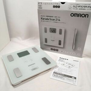  Omron weight body composition meter kalada scan white HBF-214-W a09666