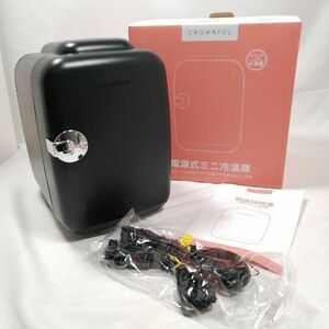 ☆値下げセール☆CROWNFUL ミニ冷蔵庫 4L 冷温庫 小型 ポータブル 静音 省エネ車載 AC DC給電コード付属キャンプ アウトドア 訳あり a09734