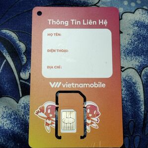 VIETNAMOBILE SIMカード1日5GB 30日用　ベトナム旅行に