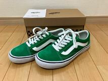 2点セット/VANS/バンズ/ヴァンズ/オールドスクール/23㎝/スニーカー/緑色/おまけ付迷彩バンズ26.0㎝使用感有り_画像1