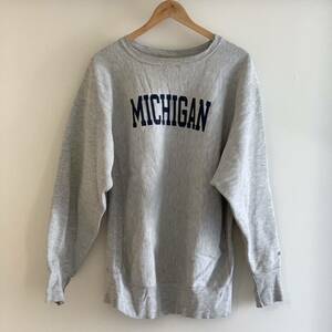 (XL) 80~90s Champion チャンピオン リバースウィーブ スウェット グレー MICHIGAN|ミシガン|染み込み|ビンテージ|80年代|80s|90年代|90s