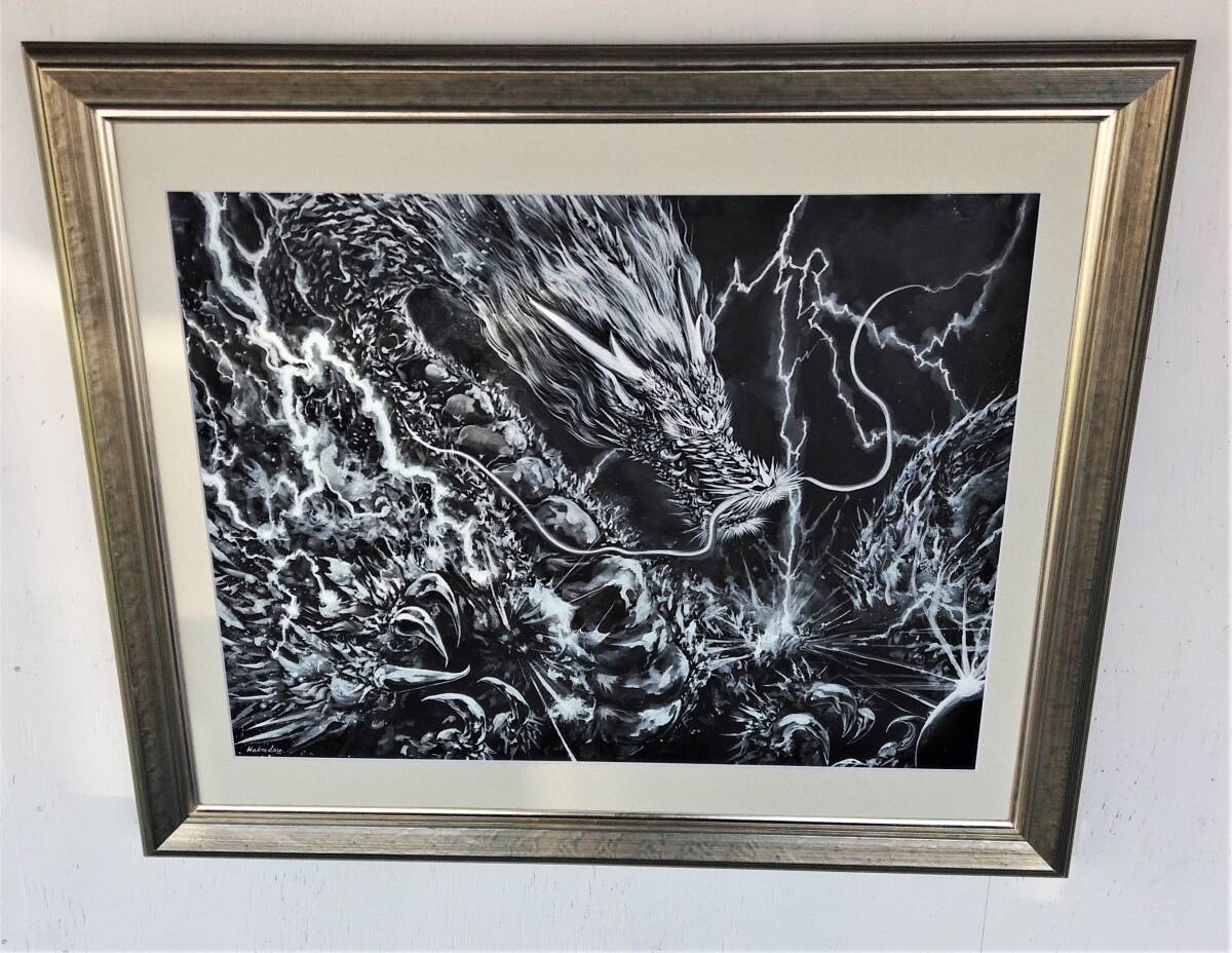 Year of the Dragon Fair♪Modern ink painter Hakudo White Dragon Raiden Dragon DRAGON Painting Contemporary Art Free Shipping♪, artwork, painting, others