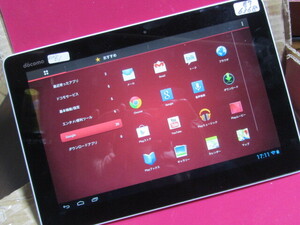 ジャンク　huawei docomo タブレット　dtab　d-01h os:4　 銀　１０型　初期化済み 7-6368