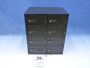 Малые предметы Временное хранилище LK Locker NF-LK-308B для 8 человек 2 строки 4-ступенчатые использованные Co., Ltd.