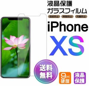 iPhone XS ガラスフィルム 即購入OK 平面保護 匿名配送 送料無料 アイフォンエックスエス 破損保障あり paypay