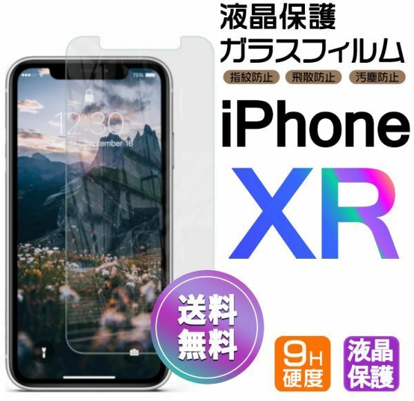 iPhone XR ガラスフィルム 即購入OK 平面保護 匿名配送 送料無料 アイフォンエックスアール 破損保障あり paypay