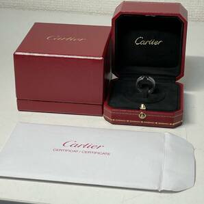 1円 ◎新品同様 Cartier カルティエ リング C2 #48 750WG ホワイトゴールド アクセサリー 証明書付 １８金の画像1