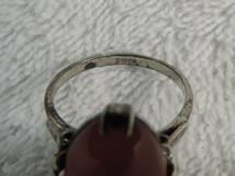 ヴィンテージ リング 指輪・SILVER刻印有り・宝石付き・12号・3.60g_画像6