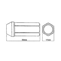 【即納】K'SPEC DIGICAM デジキャン 鍛造クロモリレーシングナット M12×P1.5 17HEX 50mm 六角貫通タイプ 1台分5セット20本 60°テーパー座_画像3