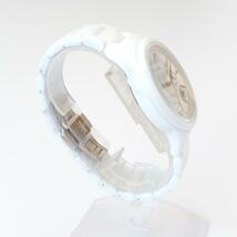 エンポリオ・アルマーニ新品メンズ高級腕時計まぶしい白クォーツ箱付クロノグラフ日付カレンダー美しいホワイト_画像5