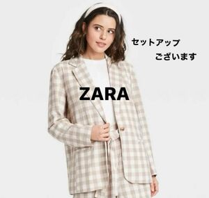 可愛いZARAチェック柄ギンガムチェックブレザーショートセットアップこのセットは普段Mサイズを着ている方にぴったりです。