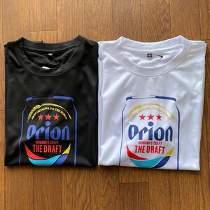 Orionオリオンビール　Tシャツ　メッシュ　Mサイズ　新品、未使用　ブラック&ホワイト　2点セット