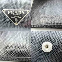 PRADA 三つ折りフラップウォレット＜財布＞プラダ レディース ブランド メンズ NERO ブラック レザー カードケース_画像10