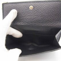 GUCCI Ｗホック 折り畳み財布＜財布＞グッチ メンズ レディース ブランド レザー ブラック コンパクトウォレット カードケース_画像8
