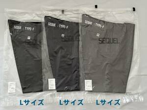 【送料0】新品未開封 3点set 20AW SEQUEL CHINO PANTS TYPE F L BLACK NAVY GRAY シークエル チノパンツ SQ-20AW-PT04 ネイビー グレー